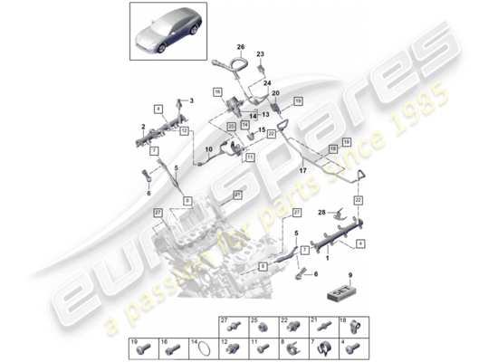 a part diagram from the Porsche Panamera 971 parts catalogue