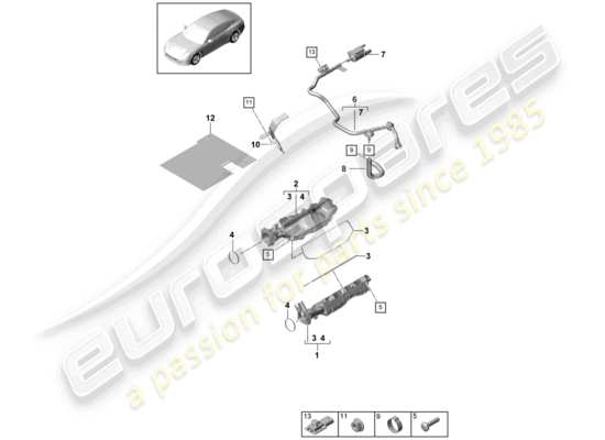 a part diagram from the Porsche Panamera 971 parts catalogue