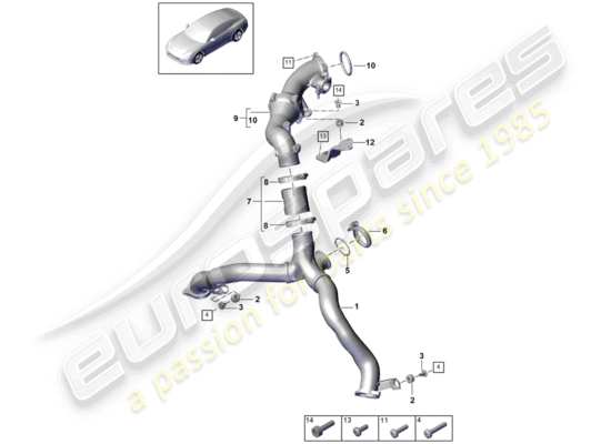 a part diagram from the Porsche Panamera 971 parts catalogue