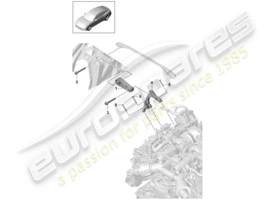 a part diagram from the Porsche Panamera 971 parts catalogue