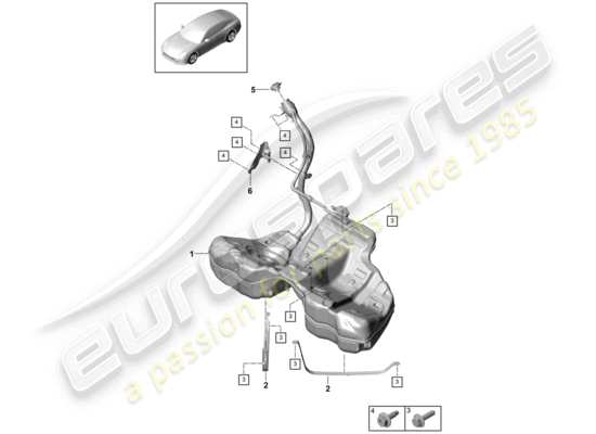 a part diagram from the Porsche Panamera 971 parts catalogue