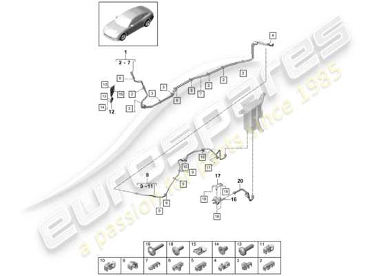 a part diagram from the Porsche Panamera 971 parts catalogue