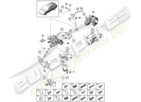 a part diagram from the Porsche Panamera 971 (2018) parts catalogue