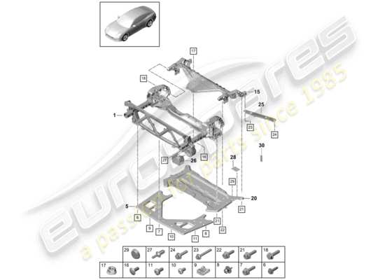 a part diagram from the Porsche Panamera 971 parts catalogue