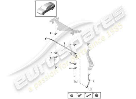 a part diagram from the Porsche Panamera 971 parts catalogue