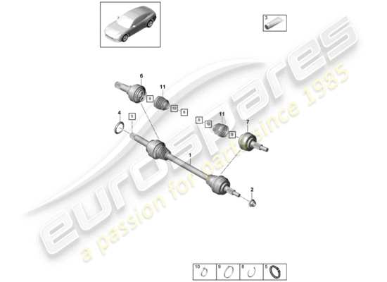 a part diagram from the Porsche Panamera 971 (2018) parts catalogue