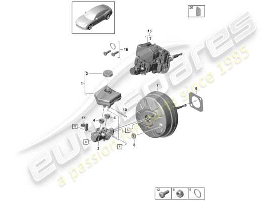 a part diagram from the Porsche Panamera 971 parts catalogue