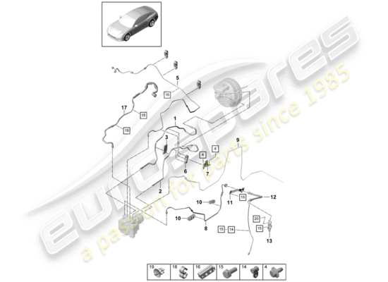 a part diagram from the Porsche Panamera 971 (2018) parts catalogue