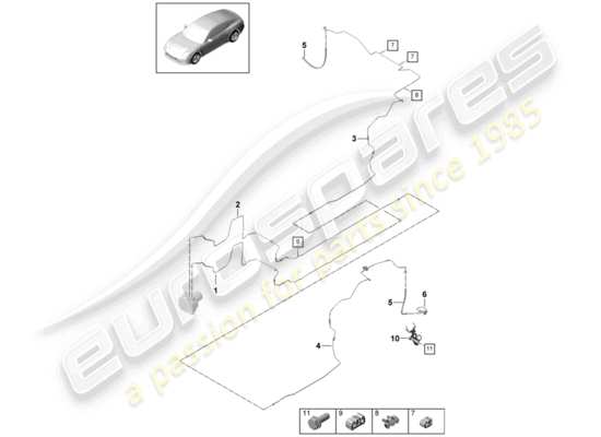 a part diagram from the Porsche Panamera 971 parts catalogue