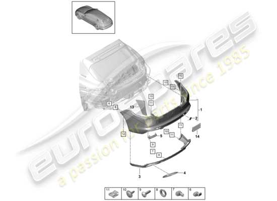 a part diagram from the Porsche Panamera 971 parts catalogue