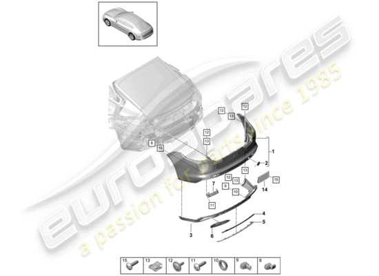 a part diagram from the Porsche Panamera 971 parts catalogue