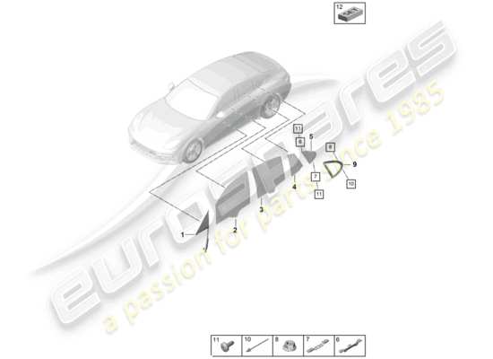 a part diagram from the Porsche Panamera 971 parts catalogue