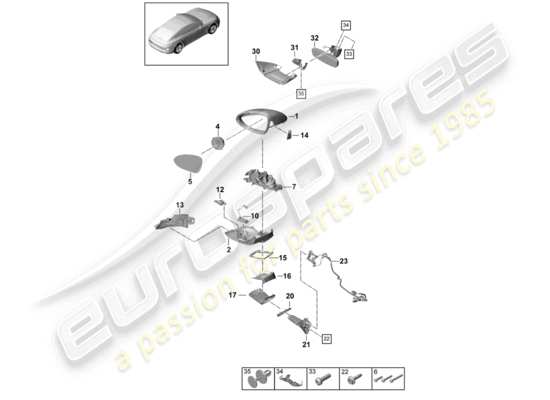 a part diagram from the Porsche Panamera 971 parts catalogue