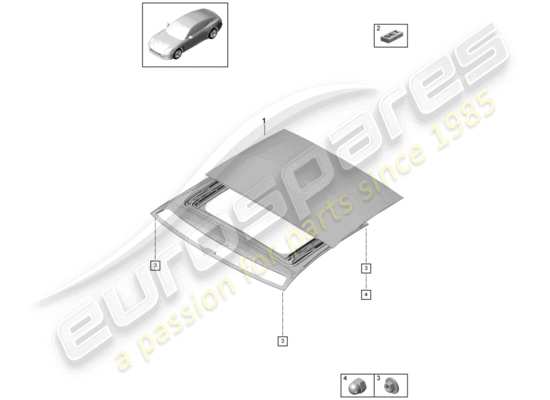 a part diagram from the Porsche Panamera 971 parts catalogue