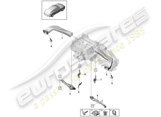 a part diagram from the Porsche Panamera 971 parts catalogue