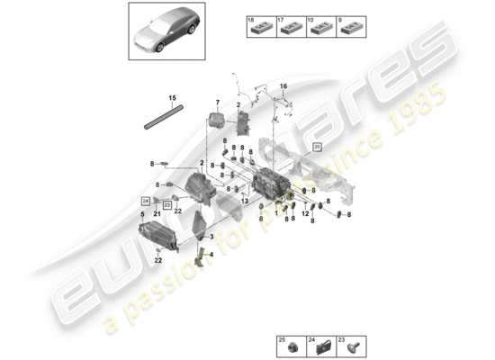 a part diagram from the Porsche Panamera 971 parts catalogue