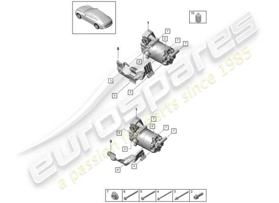 a part diagram from the Porsche Panamera 971 parts catalogue