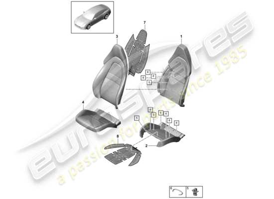 a part diagram from the Porsche Panamera 971 (2018) parts catalogue