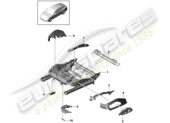 a part diagram from the Porsche Panamera 971 parts catalogue