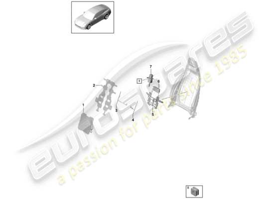 a part diagram from the Porsche Panamera 971 parts catalogue