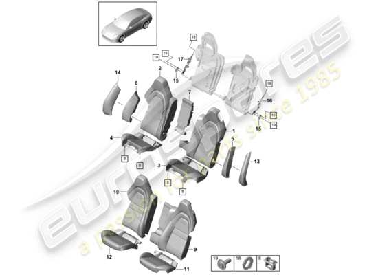 a part diagram from the Porsche Panamera 971 parts catalogue