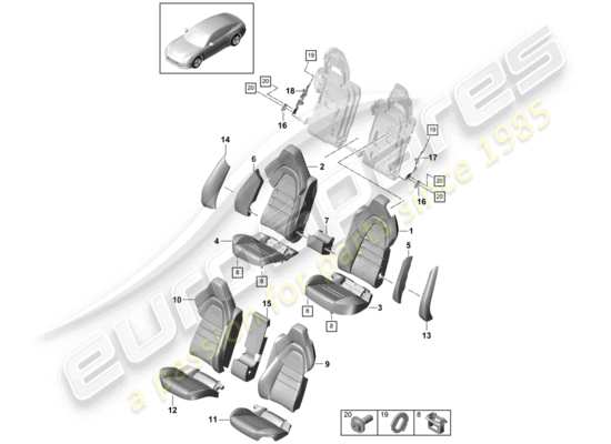 a part diagram from the Porsche Panamera 971 parts catalogue