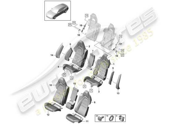 a part diagram from the Porsche Panamera 971 parts catalogue