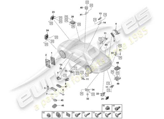 a part diagram from the Porsche Panamera 971 parts catalogue