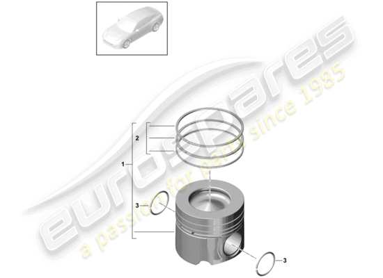 a part diagram from the Porsche Panamera 971 parts catalogue