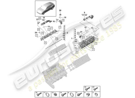 a part diagram from the Porsche Panamera 971 (2019) parts catalogue