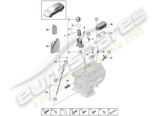 a part diagram from the Porsche Panamera 971 (2019) parts catalogue