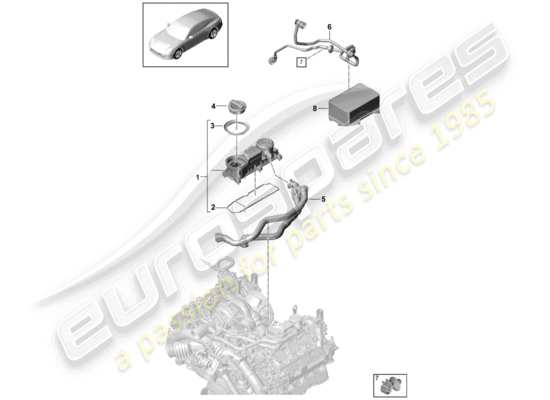 a part diagram from the Porsche Panamera 971 parts catalogue