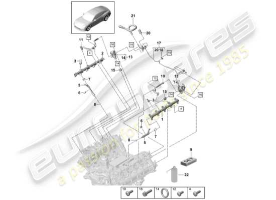 a part diagram from the Porsche Panamera 971 (2019) parts catalogue