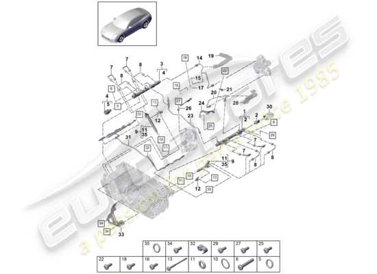 a part diagram from the Porsche Panamera 971 parts catalogue