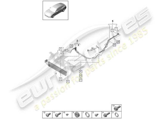 a part diagram from the Porsche Panamera 971 parts catalogue