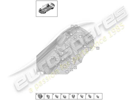 a part diagram from the Porsche Panamera 971 parts catalogue