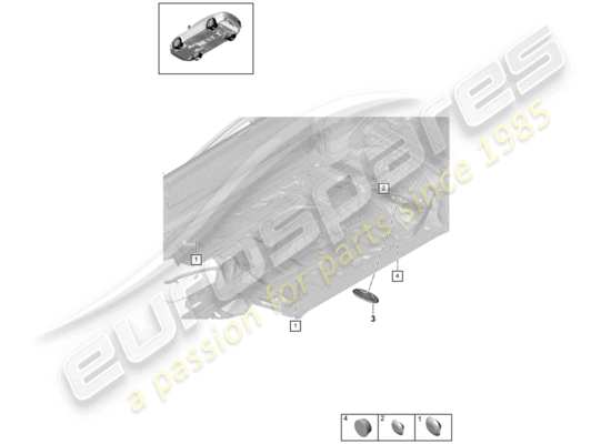 a part diagram from the Porsche Panamera 971 parts catalogue