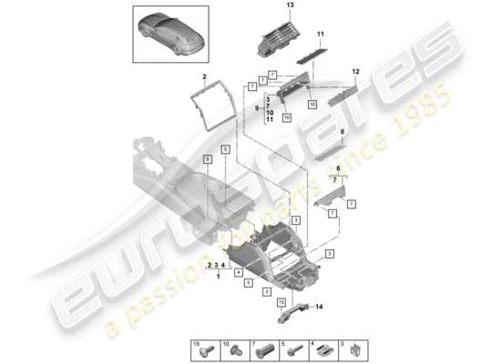 a part diagram from the Porsche Panamera 971 parts catalogue