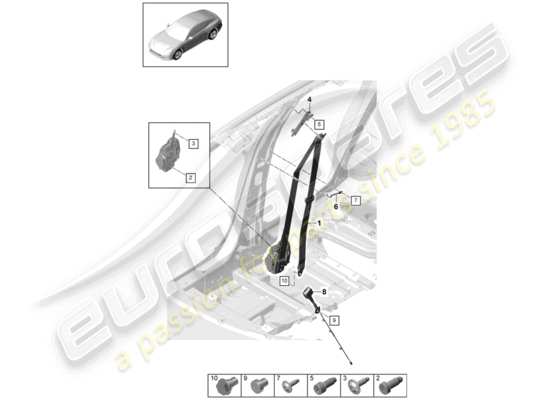 a part diagram from the Porsche Panamera 971 (2019) parts catalogue