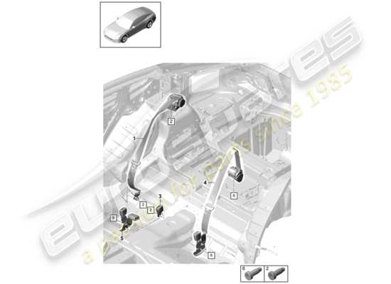 a part diagram from the Porsche Panamera 971 parts catalogue