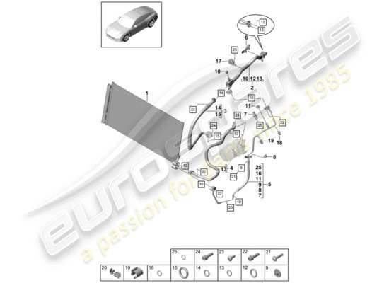 a part diagram from the Porsche Panamera 971 parts catalogue