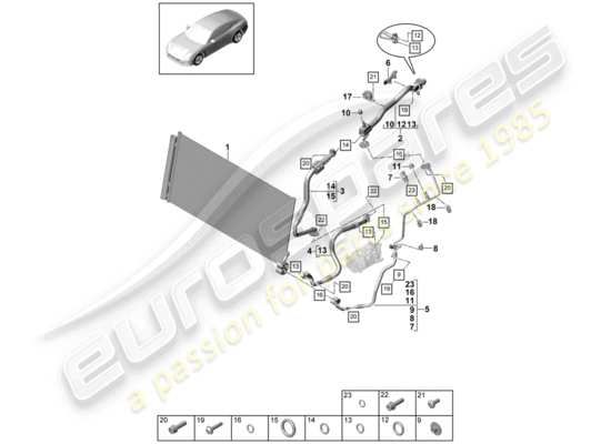 a part diagram from the Porsche Panamera 971 parts catalogue