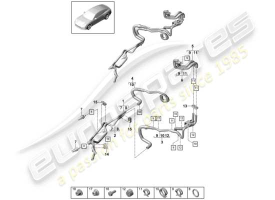 a part diagram from the Porsche Panamera 971 (2019) parts catalogue