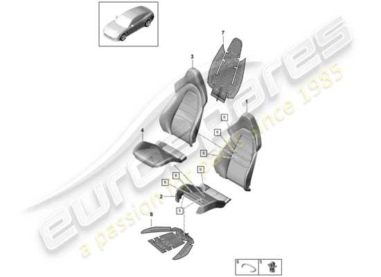 a part diagram from the Porsche Panamera 971 parts catalogue