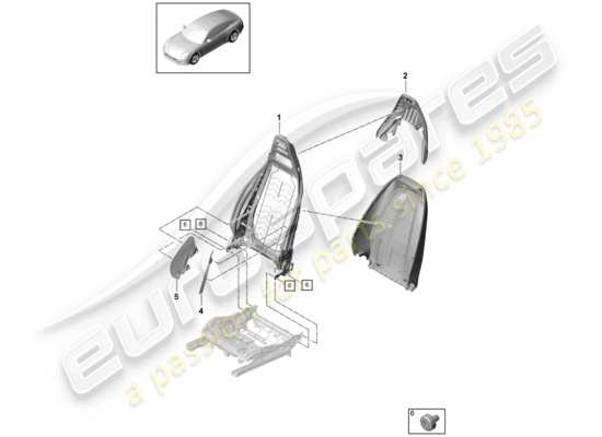 a part diagram from the Porsche Panamera 971 parts catalogue