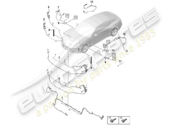 a part diagram from the Porsche Panamera 971 (2019) parts catalogue