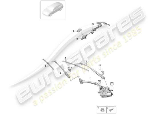 a part diagram from the Porsche Panamera 971 parts catalogue