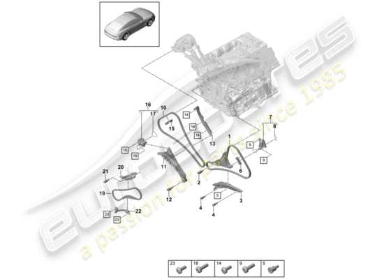 a part diagram from the Porsche Panamera 971 parts catalogue