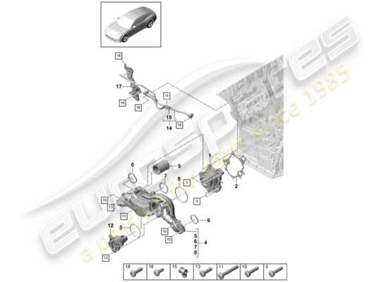 a part diagram from the Porsche Panamera 971 parts catalogue