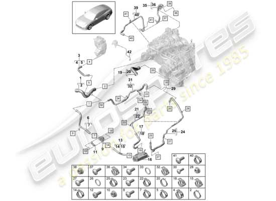 a part diagram from the Porsche Panamera 971 parts catalogue